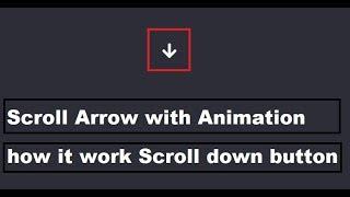 Scroll down Arrow with  Animation || animated mouse scroll by code with yd