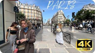 Paris Walking Tour - 4K - From City Hall to Louvre Museum by Rivoli Street