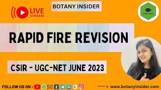 LAST MINUTE REVISION SESSION  CSIR JUNE 2023 LIFESCIENCES I @BotanyInsider