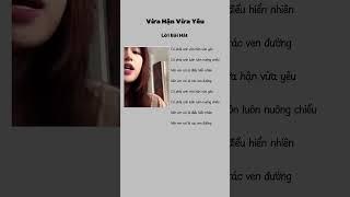 Vừa Hận Vừa Yêu #lyrics #nhaclyric #tamtrang #nhactamtrang #nhachaymoingay