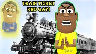 Train Ticket Kho Gayi - ट्रैन टिकट खो गयी | Takla Neta, Kala Kaddu Aur Gora Kaddu Comedy Video