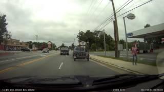 Idiot in a Toyota almost takes out one of his own