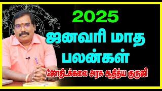 2025 :JANUARY MONTHLY PREDICTION - ஜனவரி மாத ராசிபலன்கள்.. #adityaguruji #monthlypredictions