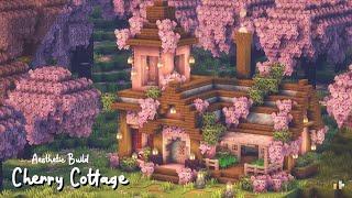 Minecraft: How To Build a  Cherry Blossom Cottage  Aesthetic House | Snishinka