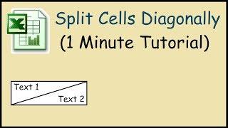 How to diagonally split a cell in Excel