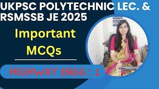 UKPSC Technical Education Lecturer and RSMSSB JE Degree Important MCQs