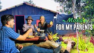 Making a COFFEE MOKA for my parents on a beautiful mountain | ASMR