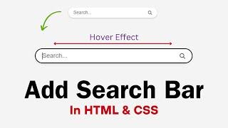 How To Add Search Bar In HTML | Search Bar HTML CSS
