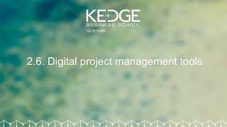 2.6.  Digital project management tools