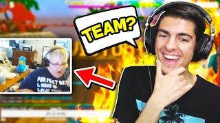 Teaming with STREAMERS in Minecraft Bedwars!