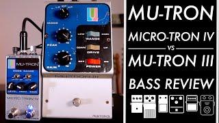 Low-End Reviews // MU-TRON SHOOTOUT! Vintage  Mu-Tron III VS. Micro-Tron IV Bass comparison