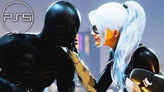 Black Suit Spider-Man Chases Black Cat - PS5 Spider-Man Mods