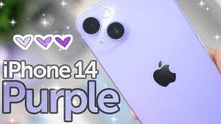 iPhone 14 (purple) unboxing ️| aesthetic