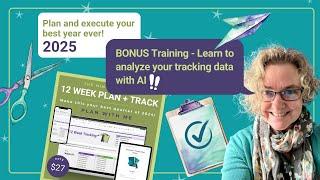 Use AI to analyze your personal tracking data | 12 Week Year | Worksheet included in description!