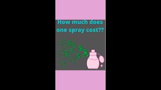 How Much does each spray of perfume cost? #shorts