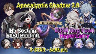 NEW E0S0 Boothill Sustainless & E0S0 Jing Yuan Hypercarry - Apocalyptic Shadow - Stage 4 | HSR 3.0