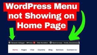 WordPress menu not showing on home page | How to create menu in WordPress and add menu in WordPress