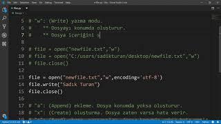 Python - Dosya Açma ve Yazma