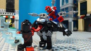 The Spider Men VS Venom (Lego Stop Motion)