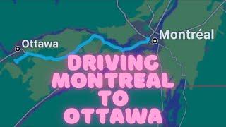 DRIVING MONTREAL TO OTTAWA IN RAINY DAY 