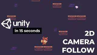 Make a Unity 2D Camera Follow Player in 15 seconds