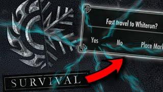 How to FAST TRAVEL!!! in SURVIVAL MODE!!! 2023!!! Skyrim Anniversary Edition