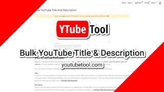 How to Extract YouTube Title & Description in Bulk | YouTube SEO🪴