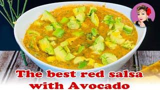 The best red salsa with avocado