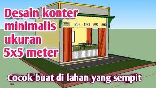 Desain Konter minimalis ukuran 5x5 meter