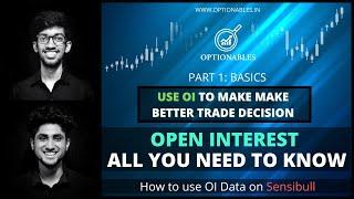 Open Interest OI Analysis Part 1: Basics | Make Profit Using OI Data | Sensibull | Optionables