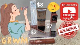 GRWM New ELF Satin Foundation in 25 Light Neutral & SPF GLOSS in Peachy Kween & other new purchases