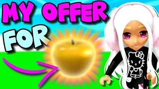 my offer for healing apple in adopt me 