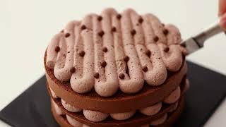 초콜릿 없이 맛있는 초코케이크 만드는 방법/ 초코우유케이크 /초코제누아즈/초코 케이크 레시피