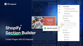 How to build a Section in EComposer Landing Page Builder