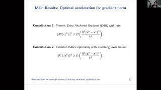 OWOS: Ernest K. Ryu - "Non-Nesterov Acceleration Methods for Minimization and Minimax Optimization"