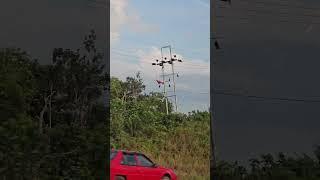 Air Asia Flight AIRBUS Landing in Sibu Airport