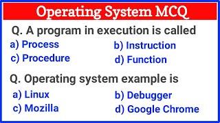 Operating System MCQs for Competitive Exams - Questions and Answers