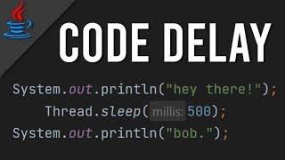 How to DELAY CODE in Java | (simple & easy)