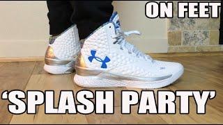 UA Curry 1 One 'Splash Party' On Feet, Glow in the Dark? (Under Armour)