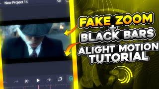 trending Black Bars+Fake Zoom  transition Tutorial | Alight Motion haru efx tutorials