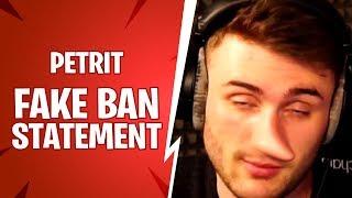 Fake Ban in Fortnite | Petrit Exposed & Statement | iOllek Uncut