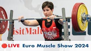  LIVE: Powerlifting Women Juniors - Euro Muscle Show 2024 - Amsterdam