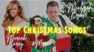 Best Christmas Songs: Mariah Carey, Bublé, Wham!, Whitney Houston & More | 1h Fireplace Ambience