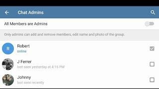 How to change the administrator of a group in Telegram