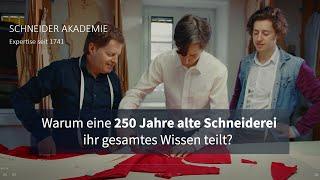 Die Schneider Akademie | Warum eine 250 Jahre alte Schneiderei ihr gesamtes Wissen teilt?