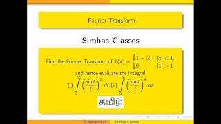 Find  Fourier Transform of f(x) = 1-|x|  in  |x| less than 1