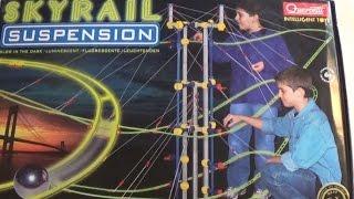 Original Quercetti Skyrail Suspension marble run  - ball roller coaster toy demonstration