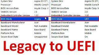 How to Convert BIOS mode Legacy to UEFI of Installed Windows 10/8.1/7 (Advanced tutorial)