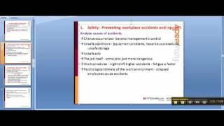 Chapter 14:  VIDEO 1   CAUSES OF WORKPLACE ACCIDENTS