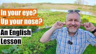 In your eye? Up your nose? An English Lesson!